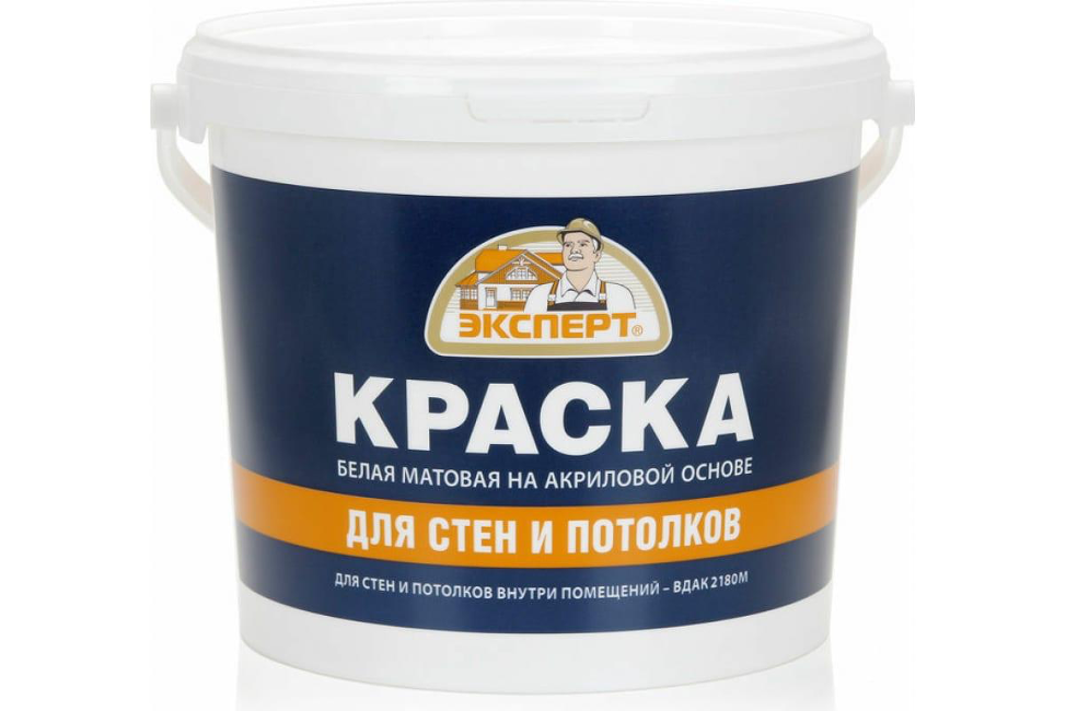 картинка Краска ЭКСПЕРТ для СТЕН и ПОТОЛКОВ, 3кг от базы строительно-отделочных материалов