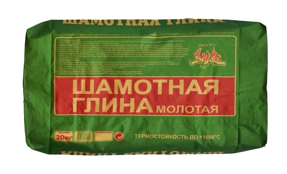 картинка Шамотная глина 5кг (1/6шт) от базы строительно-отделочных материалов